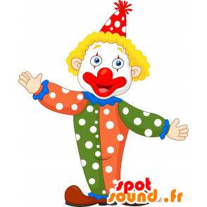 Clown maskotka, bardzo kolorowe. Circus Mascot - MASFR030645 - 2D / 3D Maskotki