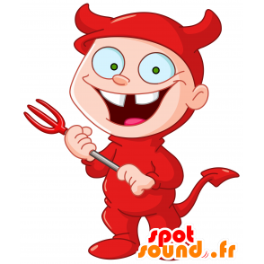 Devil mascotte. Mascotte bambino vestito - MASFR030654 - Mascotte 2D / 3D