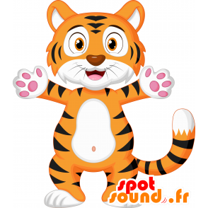 Mascot big tricolor cat. orange kitten mascot - MASFR030660 - 2D / 3D mascots