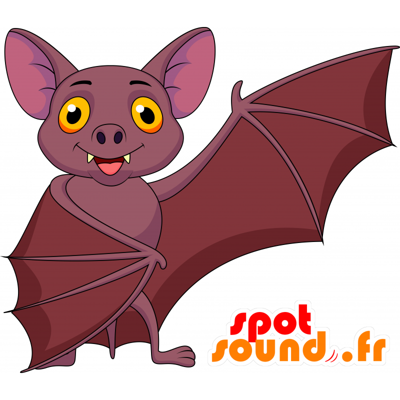 Mascotte de chauve-souris marron - MASFR030234 - Mascottes 2D/3D