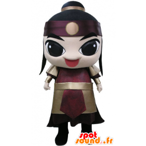 Samurai mascotte vestita di un guerriero vestito - MASFR031203 - Umani mascotte