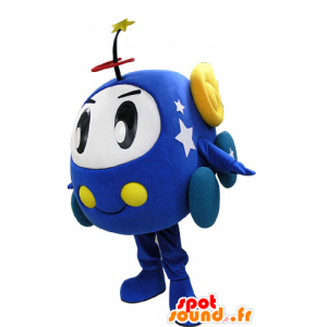 Mascot coche azul y blanco. juguete de la mascota - MASFR031240 - Mascotas de objetos