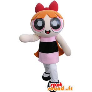 Mascot Powerpuff Girls, rothaarigen Mädchen, Superheld - MASFR031329 - Maskottchen-jungen und Mädchen