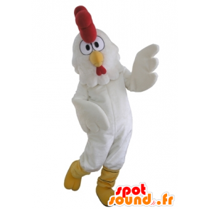 Haan ​​mascotte, reusachtige witte kip - MASFR031652 - Mascot Hens - Hanen - Kippen