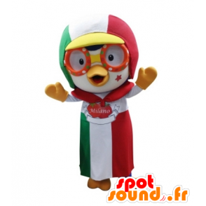 Mascotte dell'uccello con un cappello e grembiule - MASFR031735 - Mascotte degli uccelli