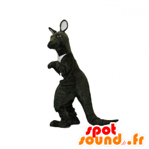 Preto e branco mascote canguru. gigante Kangaroo - MASFR031864 - mascotes canguru