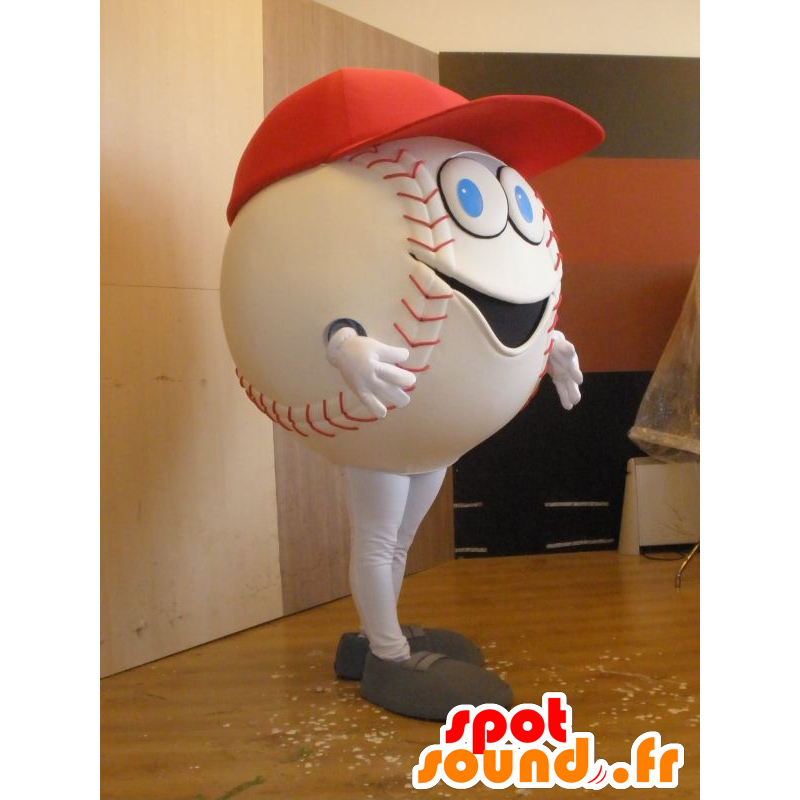 White baseball maskot, obří - MASFR032033 - sportovní maskot