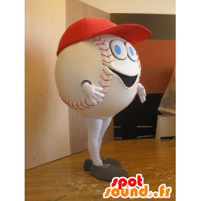 White baseball maskot, obří - MASFR032033 - sportovní maskot