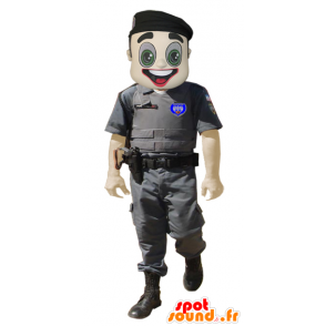 Mascotte de policier, de militaire en uniforme - MASFR032081 - Mascottes Humaines