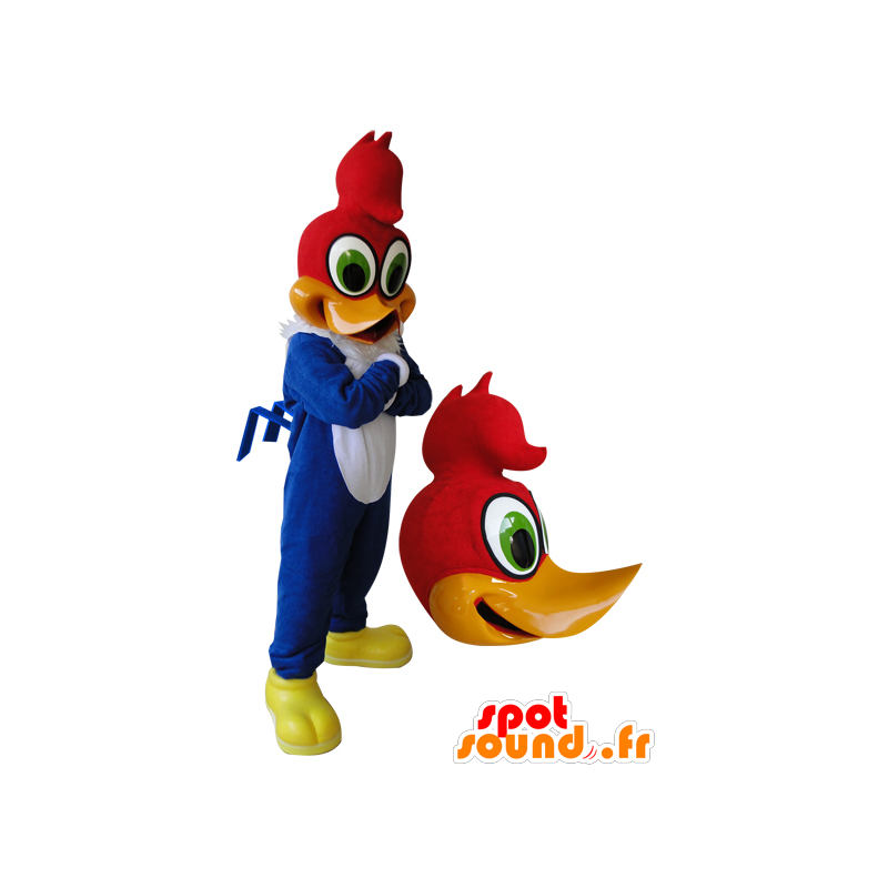 Mascotte de Woody Woodpecker, célèbre pivert de dessin animé - MASFR032105 - Mascottes Personnages célèbres