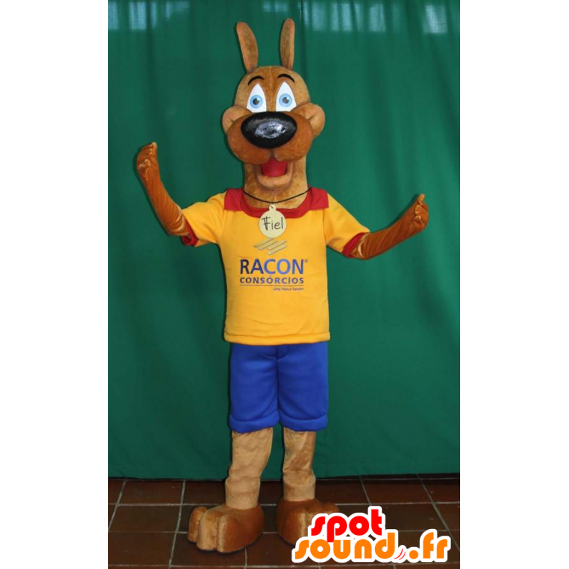 Mascot Scoobi Doo cão famoso desenho animado - MASFR032114 - Celebridades Mascotes