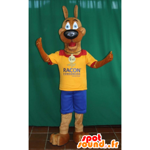 Mascot Scoobi Doo cão famoso desenho animado - MASFR032114 - Celebridades Mascotes