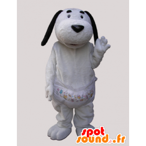 犬マスコット の 黒い耳付きマスコット白い犬 色変更 変化なし 切る L 180 190センチ 撮影に最適 番号 服とは 写真にある場合 番号 付属品 番号