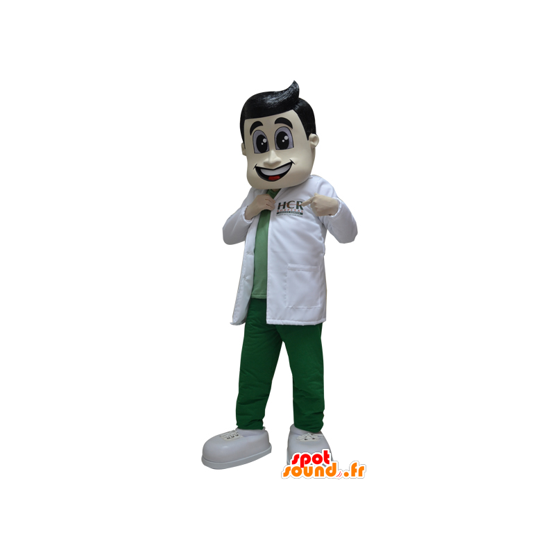 Mascot farmacêutico, médico com um casaco branco - MASFR032203 - Mascotes humanos