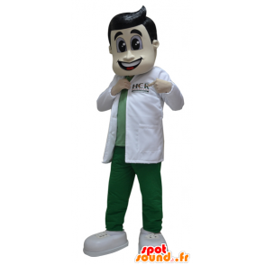 Mascot farmacêutico, médico com um casaco branco - MASFR032203 - Mascotes humanos