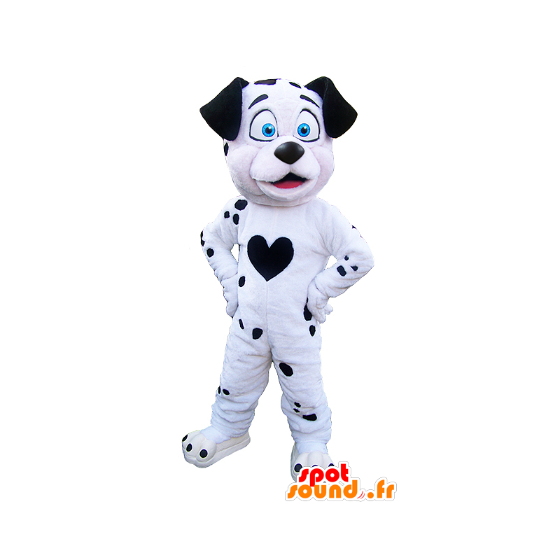 Mascote do cão preto e branco. mascote da Dalmácia - MASFR032226 - Mascotes cão