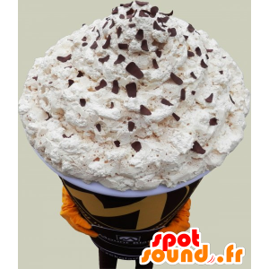 Mascote cappuccino gigante. Mascot Coffee - MASFR032511 - mascote alimentos