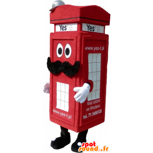 Mascotte de cabine téléphonique rouge type londonienne - MASFR032561 - Mascottes de téléphones