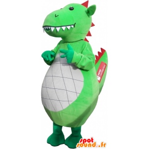 Riese und beeindruckenden grünen Drachen-Maskottchen - MASFR032638 - Dragon-Maskottchen