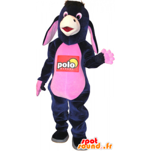 Mascotte divertente culo nero e rosa - MASFR032652 - Animali da fattoria