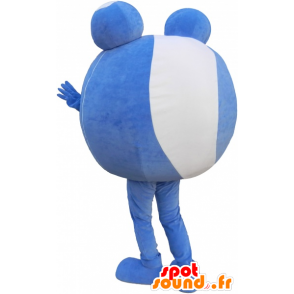 Mascot blauwe en witte bal. Mascot lichtkoepel - MASFR032653 - mascottes objecten