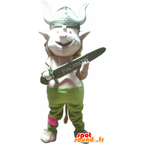 Mascotte de viking réaliste avec un casque et une épée - MASFR032674 - Mascottes Humaines