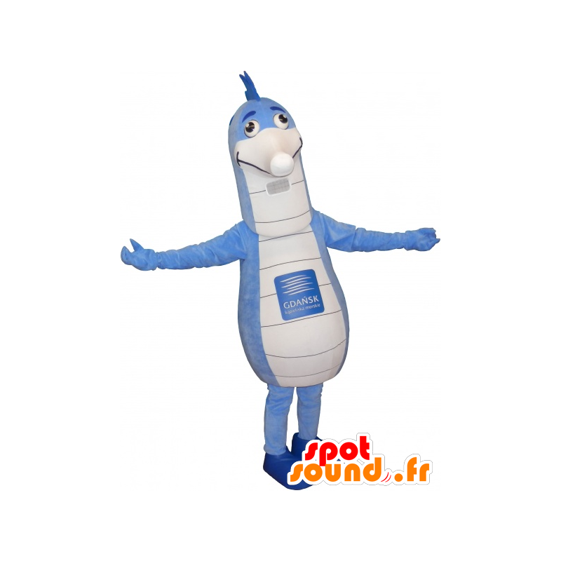 Purchase Mascot large blue and white sea horse in Mascots hippopotamus ...