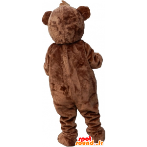 Mascot big brown bear and beige teddy - MASFR032697 - Bear mascot