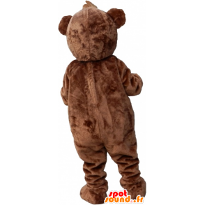 Mascot big brown bear and beige teddy - MASFR032697 - Bear mascot