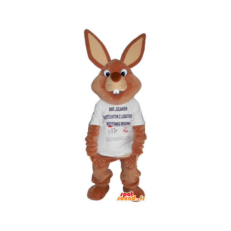 マスコットのウサギ の 巨大な茶色のウサギのマスコットのシャツ 色変更 変化なし 切る L 180 190センチ 撮影に最適 番号 服とは 写真にある場合 番号 付属品 番号
