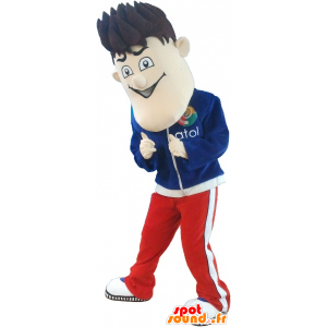 Mascotte jong in joggingbroek met haar staande - MASFR032738 - Human Mascottes