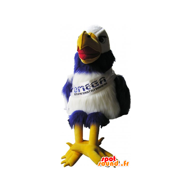 マスコットの鳥 の 巨大な黄色の足とマスコット青と白のハゲタカ 色変更 変化なし 切る L 180 190センチ 撮影に最適 番号 服とは 写真にある場合 番号 付属品 番号