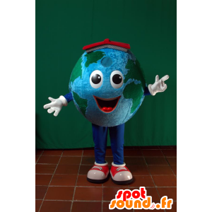 Gigante de la mascota del planeta tierra con un sombrero rojo - MASFR032870 - Mascotas sin clasificar