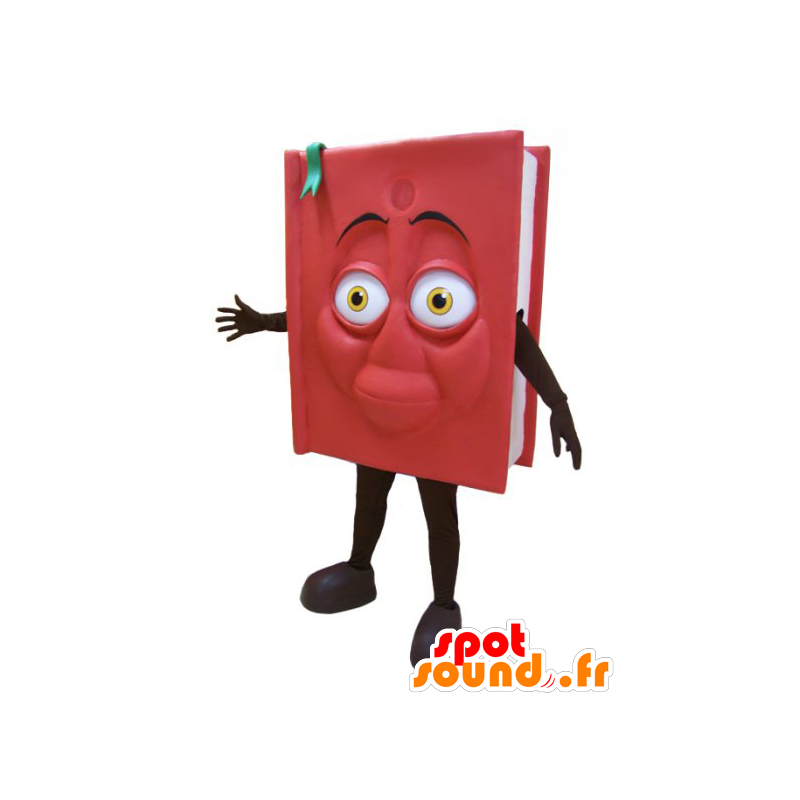 Mascot vermelho e preto livro gigante. Costume livro - MASFR032875 - objetos mascotes