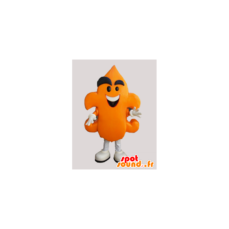 Sjov orange snemand maskot. Snemand kostume - Spotsound maskot