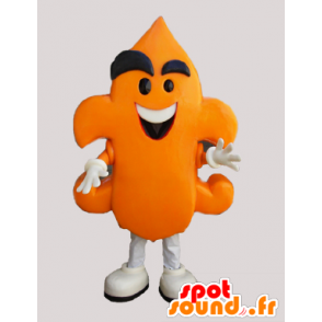 Sjov orange snemand maskot. Snemand kostume - Spotsound maskot