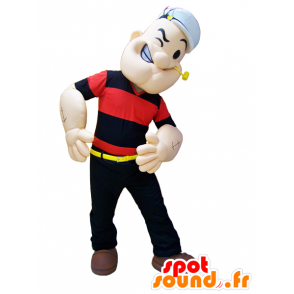 Maskotka słynnego Popeye znaków z fajki i czapce - MASFR032963 - Gwiazdy Maskotki