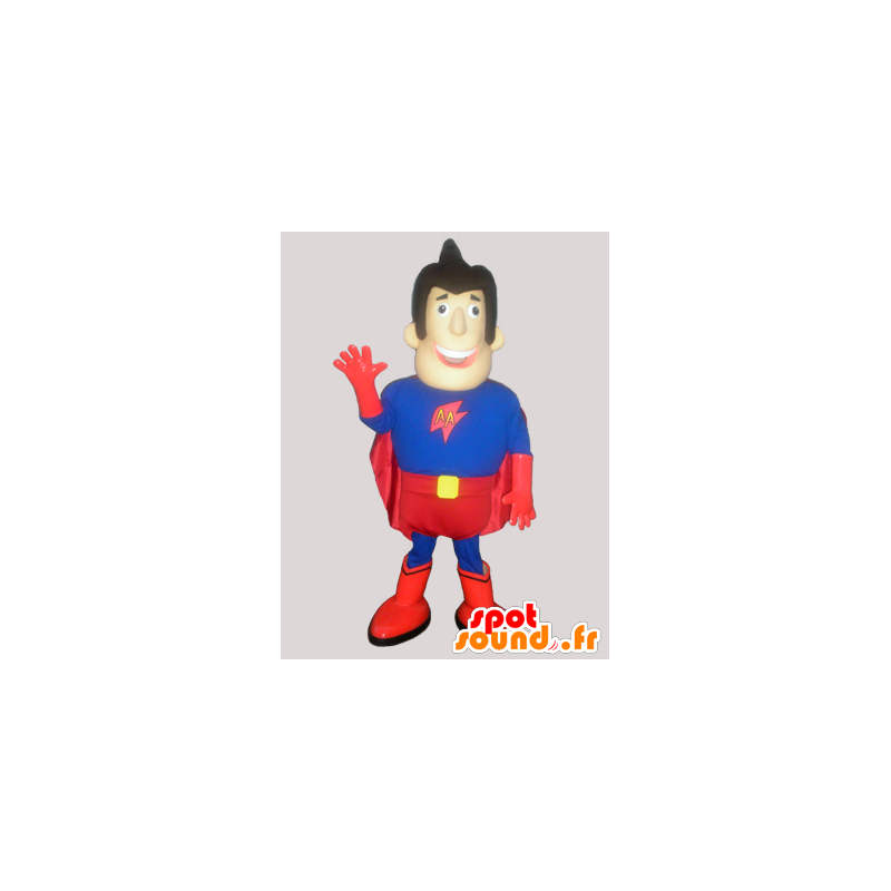 Mascotte d'homme superhéros en bleu et rouge - MASFR033029 - Mascottes Homme