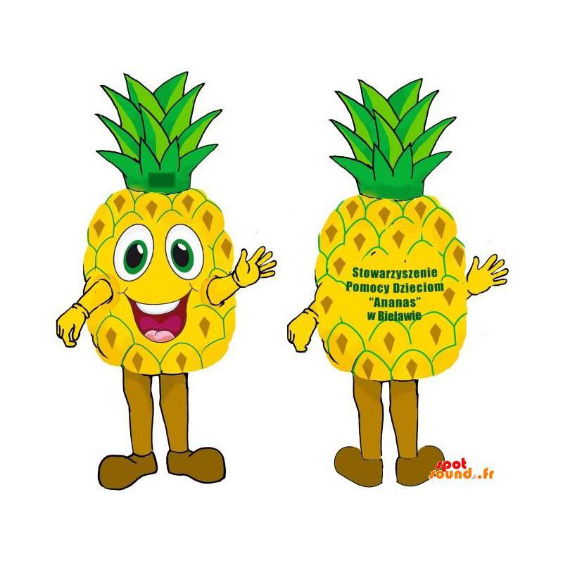 フルーツマスコット の マスコット巨大な黄色と緑のパイナップル、すべての笑顔。 色変更 変化なし 切る L（180-190センチ） 製造前のスケッチ  (2D) 番号 服とは？ （写真にある場合） 番号 付属品 番号