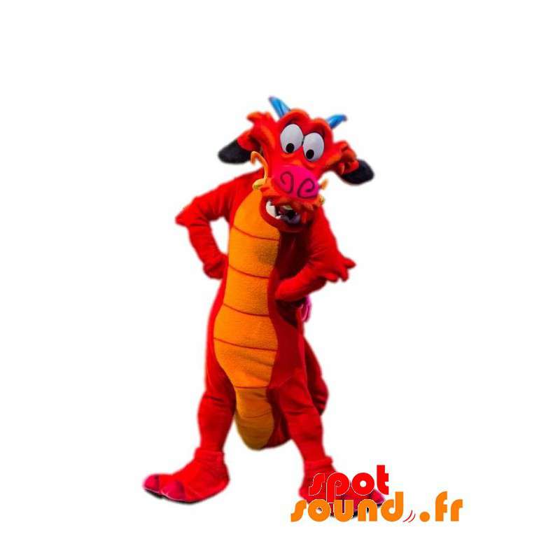 Mascot Mushu, berømt tegneserie drage Mulan - Spotsound maskot