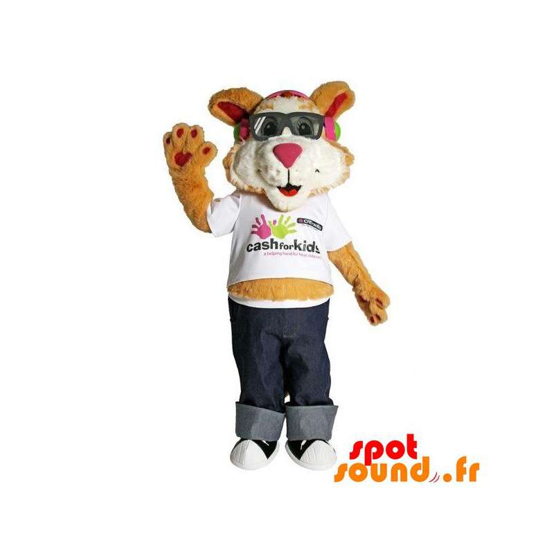 Cinza e rosa mascote gato. Mascot Talking Tom em Mascotes gato Mudança de  cor Sem mudança Cortar L (180-190 Cm) Esboço antes da fabricação (2D) Não  Com as roupas? (se presente na