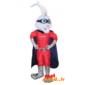 Superhero Rabbit Mascot With A Headband And A Cape - MASFR034238 - Rabbit mascot