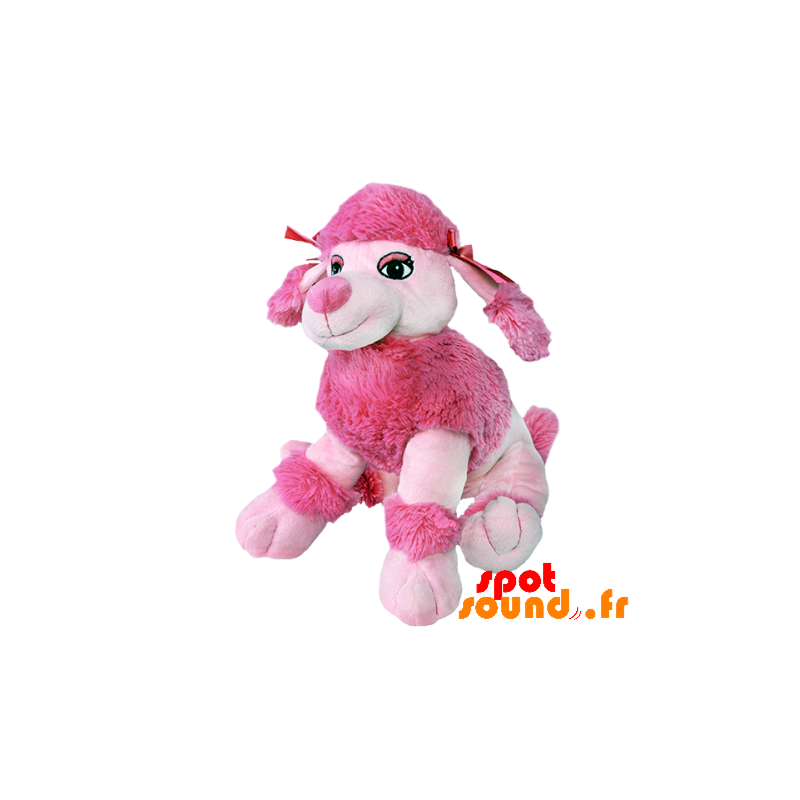 peluche chien rose