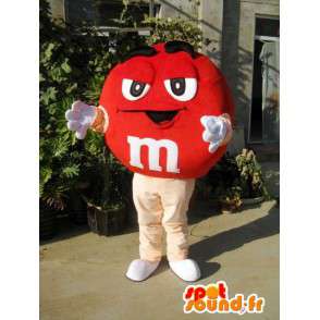 Mascot Red M & M - mascote O doce famoso mm de polyfoam - MASFR00475 - Celebridades Mascotes