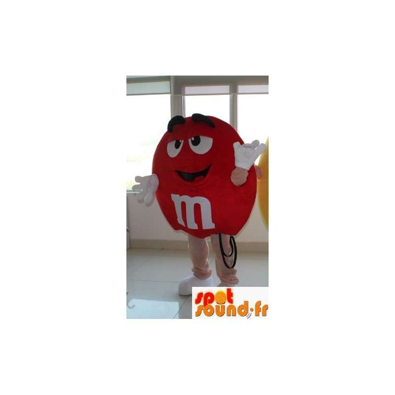 Mascot Red M & M - Mascot El famoso caramelo mm de espuma de polietileno - MASFR00475 - Personajes famosos de mascotas