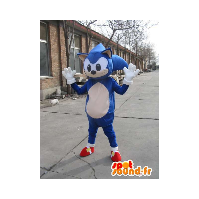 SONIC Maskottchen - SEGA Videospiele-Kostüm - Blau Hedgehog - MASFR00526 - Maskottchen berühmte Persönlichkeiten