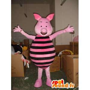 Piggy mascot - Pig Pink and Black - Friend of Winnie the Pooh - MASFR00599 - Mascots Winnie the Pooh
