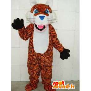 Stribet tiger maskot - Savannah rovdyr plys - Spotsound maskot