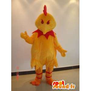 Mascotte kwaad rode en gele haan - Pak voor sponsors - MASFR00631 - Mascot Hens - Hanen - Kippen