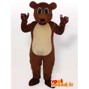Cute brown dog mascot. Suit for festive evenings - MASFR00653 - Dog mascots